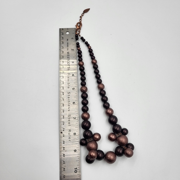 Coldwater Creek Brown & Bronze Beaded Necklace - Picture 7 of 7